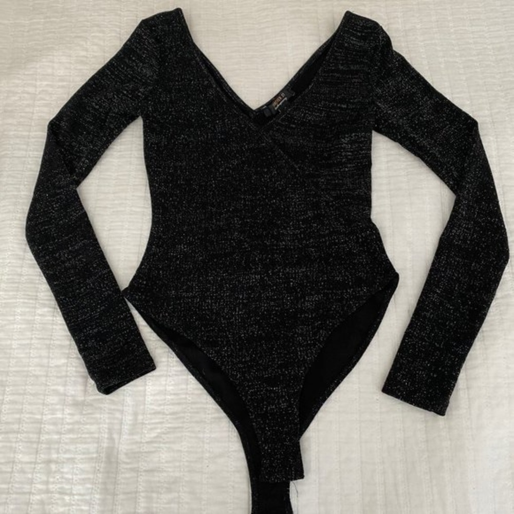 Black glitter bodysuit